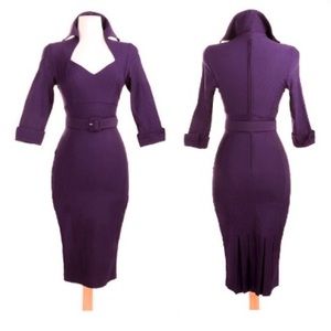 Pinup Girl Clothing Lorelei Dress Plum Purple Dress Size XS